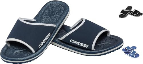 Cressi Lipari - Slipper für Strand und Schwimmbad - Erwachsene und Kinder,Mehrfarbig (Blau/Weiß}, 40 EU von Cressi