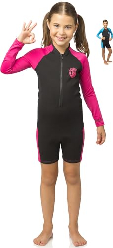 Cressi Little Shark Jr Shorty 2mm - Langarm Neoprenanzug für Kinder,Schwarz/Rosa, 11/12 Jahre Cressi Little Shark Jr Shorty 2mm - Langarm Neoprenanzug für Kinder,Schwarz/Rosa, 11/12 Jahre von CRESSI