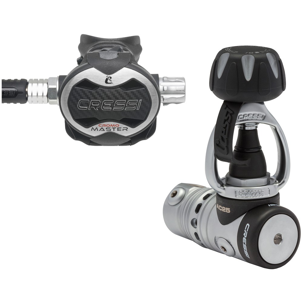 Cressi Master Cromo Ac25m Int Diving Regulator Set Schwarz,Silber von Cressi