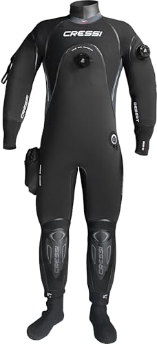 Cressi Men's Desert Man Dry Suit 4mm HD Trockenanzug, Schwarz/Grau, L/4 von Cressi