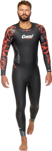 CRESSI Kuwae Man Monopiece Swimsuit, Black/Red 2/3/4mm, XXL - Herren Einteiler speziell für Schwimmen und Freitauchen Entwickelt, glatte Neopren Außenseite, Schwarz/Rot 2/3/4mm, XXL CRESSI Kuwae Man Monopiece Swimsuit, Black/Red 2/3/4mm, XXL - Herren Einteiler speziell für Schwimmen und Freitauchen Entwickelt, glatte Neopren Außenseite, Schwarz/Rot 2/3/4mm, XXL von CRESSI