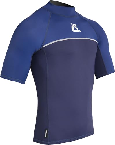 Cressi Men's Shield Man Rash Guard Short/SL, Blau/Royalblau, M/3 von Cressi