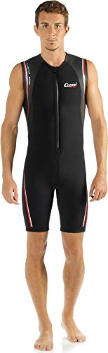 Cressi Men's Termico Wetsuit 2mm Shorty Neoprenanzug aus High Stretch Neopren für Herren, Schwarz/Rot, S/2 Cressi Men's Termico Wetsuit 2mm Shorty Neoprenanzug aus High Stretch Neopren für Herren, Schwarz/Rot, S/2 von CRESSI