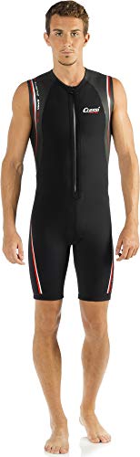 Cressi Men's Termico Wetsuit 2mm Shorty Neoprenanzug aus High Stretch Neopren für Herren, Schwarz/Rot, S/2 von Cressi