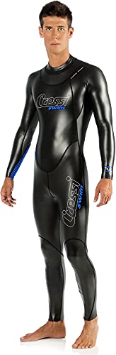 Cressi Triton Man All In One Swim Wetsuit 1.5mm - Neopren 1.5 mm High Density Glide Skin Einteiliger Schwimm-Neoprenanzug, Schwarz/Fluoblau, M, Herren Cressi Triton Man All In One Swim Wetsuit 1.5mm - Neopren 1.5 mm High Density Glide Skin Einteiliger Schwimm-Neoprenanzug, Schwarz/Fluoblau, M, Herren von CRESSI