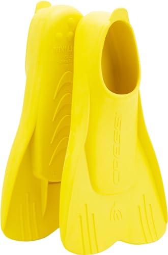 Cressi Mini Light Fins - Kurze Unisex-Kinderflossen zum Tauchen, Schnorcheln und Schwimmen, Gelb, 34/35 von Cressi