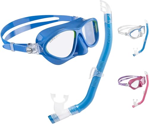 Cressi Moon Kid Combo Set - Kombiset Schnorchelmaske + Schnorchel für Kinder, Hellblau/Lime, Einheitsgröße Cressi Moon Kid Combo Set - Kombiset Schnorchelmaske + Schnorchel für Kinder, Hellblau/Lime, Einheitsgröße von CRESSI