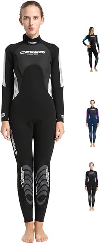 Cressi Morea Damen - Neoprenanzug 3mm für alle Wassersportarten, Schwarz/Gris, M/3 von Cressi