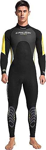 Cressi Morea Herren - Neoprenanzug 3mm für alle Wassersportarten, Schwarz/Gelb/Silber, S/2 Cressi Morea Herren - Neoprenanzug 3mm für alle Wassersportarten, Schwarz/Gelb/Silber, S/2 von CRESSI