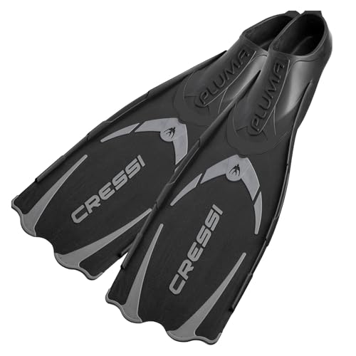 Cressi Pluma / Pluma Bag - Premium Flossen Set, Schwarz/Silber, 37/38 von CRESSI