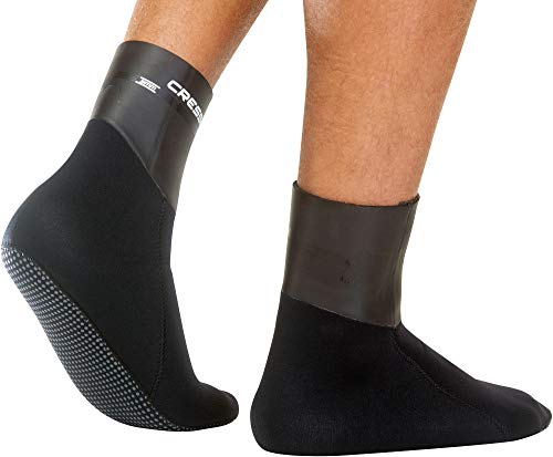 Cressi Sarago Socks (3 or 5mm) - Neopren Thermoschuhe 3/5mm, Schwarz, für Erwachsene Unisex von Cressi