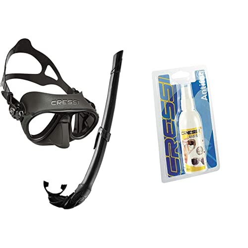 Cressi Schnorchelset Erwachsene Calibro & Corsica & Premium Anti Fog für Taucherbrille, Weiss, 60 ML Cressi Schnorchelset Erwachsene Calibro & Corsica & Premium Anti Fog für Taucherbrille, Weiss, 60 ML von CRESSI