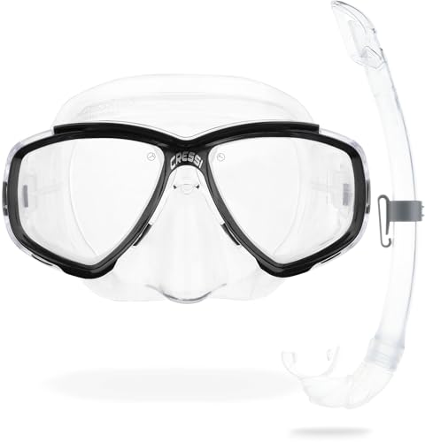 Cressi Perla - Unisex Erwachsene Schnorchelset Perla Maske + Schnorchel Mexico, Transparent/Schwarz, Einheitsgröße Cressi Perla - Unisex Erwachsene Schnorchelset Perla Maske + Schnorchel Mexico, Transparent/Schwarz, Einheitsgröße von CRESSI
