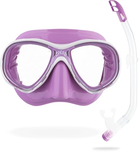 Cressi Marea Jr Combo - Maske Marea Jr + Schnorchel Top zum Tauchen und Schnorcheln, Flieder, Einheitsgröße, Kinder Unisex Cressi Marea Jr Combo - Maske Marea Jr + Schnorchel Top zum Tauchen und Schnorcheln, Flieder, Einheitsgröße, Kinder Unisex von CRESSI