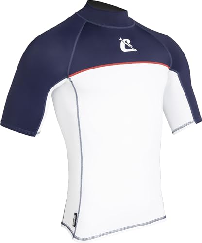 Cressi Unisex-Adult Shield Man Rash Guard Short/Sl Schützender Rashguard für SUP und Wassersport, Weiß/Blau, XXS/0 Cressi Unisex-Adult Shield Man Rash Guard Short/Sl Schützender Rashguard für SUP und Wassersport, Weiß/Blau, XXS/0 von CRESSI