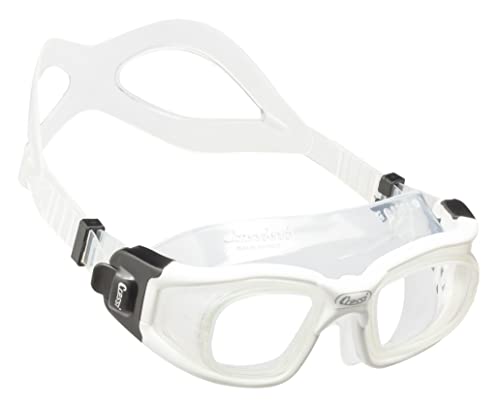 Cressi Swim Galileo Goggles Schwimmbrille Mit Gehärtetem Glas, Transparent/Weiß, Einheitsgröße von Cressi