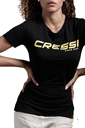 Cressi T-Shirt, Lady, Shwarz Gelb, M von Cressi