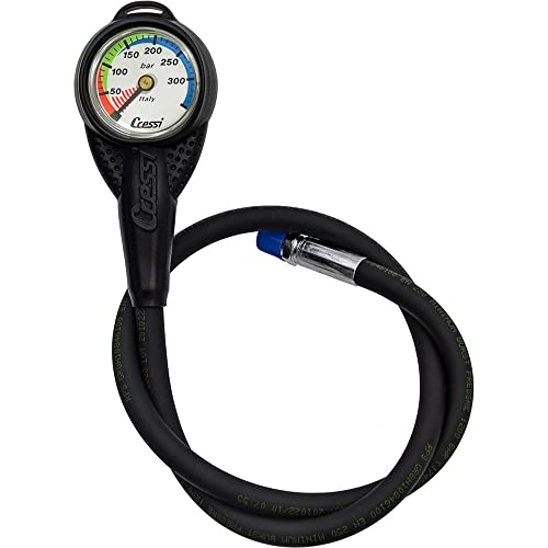 Cressi Pressure Gauge BAR or PSI - Tauchmanometer BAR oder PSI mit großen, gut sichtbaren Ziffern von Cressi