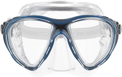 Cressi Erwachsene Tauchmaske Big Eyes Evolution Crystal, Transparent/Blau Schwarz, Eine Größe von CRESSI