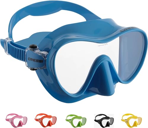 Cressi F1 Maske - Rahmenlose Maske zum Tauchen und Schnorcheln, Blau, Einheitsgröße, Unisex Erwachsene Cressi F1 Maske - Rahmenlose Maske zum Tauchen und Schnorcheln, Blau, Einheitsgröße, Unisex Erwachsene von CRESSI