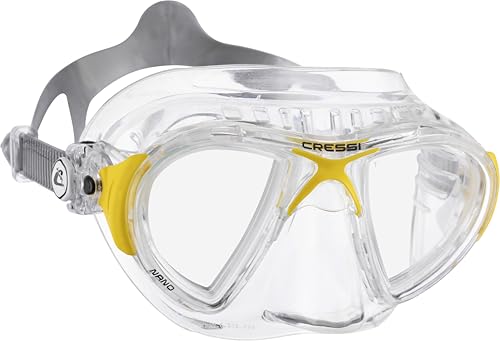 Cressi Nano Taucherbrille, Transparent/Gelb, Uni von Cressi