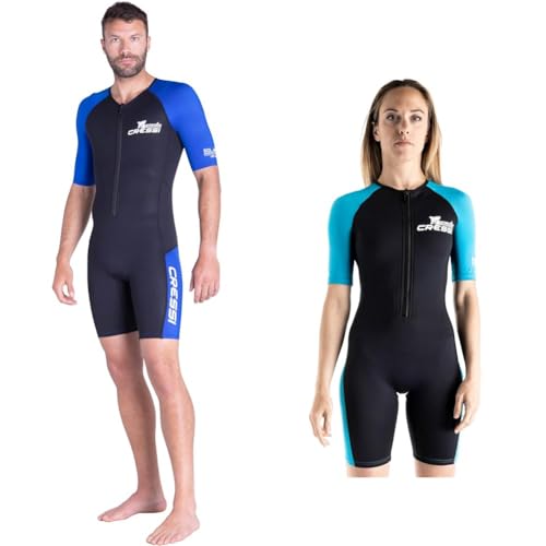 Cressi Tiburon Man Shorty Wetsuit 3mm - Shorty Neoprenanzug & Tiburon Lady Shorty Wetsuit 2 mm - Shorty Neoprenanzug für Frauen zum Schnorcheln, Schwimmen und Wassersport, Ultra Stretch Neopren Cressi Tiburon Man Shorty Wetsuit 3mm - Shorty Neoprenanzug & Tiburon Lady Shorty Wetsuit 2 mm - Shorty Neoprenanzug für Frauen zum Schnorcheln, Schwimmen und Wassersport, Ultra Stretch Neopren von CRESSI