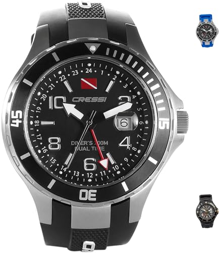 Cressi Traveller Dual Time - Professionelle Taucheruhr, widerstandsfähig 200m / 20 ATM Cressi Traveller Dual Time - Professionelle Taucheruhr, widerstandsfähig 200m / 20 ATM von CRESSI