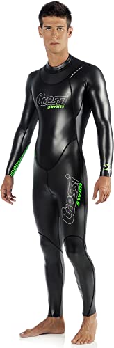 Cressi Triton Man All In One Swim Wetsuit 1.5mm - Neopren 1.5 mm High Density Glide Skin Einteiliger Schwimm-Neoprenanzug, Schwarz/Fluogrün, S, Herren Cressi Triton Man All In One Swim Wetsuit 1.5mm - Neopren 1.5 mm High Density Glide Skin Einteiliger Schwimm-Neoprenanzug, Schwarz/Fluogrün, S, Herren von CRESSI