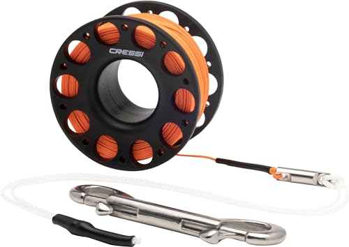 CRESSI Finger Spool w/SS Bolt Snap Black - Technical Finger Spool w/SS Bolt Snap Black - Technische Finger Spool komplett mit Tauchschnur und Karabinerhaken, Schwarz, 30m, Unisex CRESSI Finger Spool w/SS Bolt Snap Black - Technical Finger Spool w/SS Bolt Snap Black - Technische Finger Spool komplett mit Tauchschnur und Karabinerhaken, Schwarz, 30m, Unisex von CRESSI