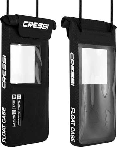 Cressi Unisex-Adult Float Floating Dry Phone Case Black 7'' wasserdichte und Schwimmende Smartphone Hülle, Schwarz von Cressi