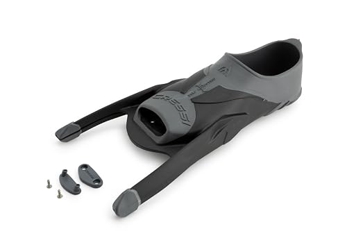 Cressi Gara Turbo Foot Pocket, Schuhe Flossen mit austauschbarem Blatt, Adult Unisex, Schwarz/Grau, 46/47 Cressi Gara Turbo Foot Pocket, Schuhe Flossen mit austauschbarem Blatt, Adult Unisex, Schwarz/Grau, 46/47 von CRESSI