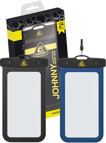 CRESSI Unisex-Adult Johnny Phone Case Bundle 2 wasserdichte Harte Handytaschen, Schwarz/Blau, 7'' CRESSI Unisex-Adult Johnny Phone Case Bundle 2 wasserdichte Harte Handytaschen, Schwarz/Blau, 7'' von CRESSI