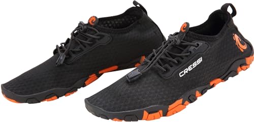 Cressi Molokai Shoes - Mehrzweck Unisex Sportschuhe für Erwachsene, Schwarz/Orange, 45 von Cressi