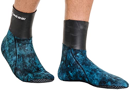 Cressi Unisex-Adult Sarago Socks 3mm Neopren-Thermoschuhe, Tarnung Blau, S Cressi Unisex-Adult Sarago Socks 3mm Neopren-Thermoschuhe, Tarnung Blau, S von CRESSI