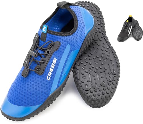 Cressi Unisex-Adult Sonar Shoes Wasserschuh für Erwachsene aus Mikroperforiertes Gewebe, Blau/Azurblau, 35 EU von Cressi