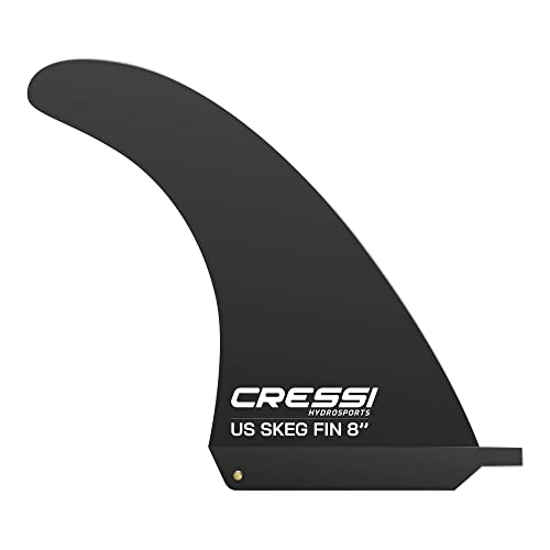 Cressi Unisex-Adult Us Skeg Fin 8'' Starre abnehmbare Driftflosse, Schwarz, 20 cm von CRESSI