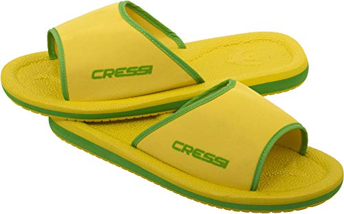 Cressi Unisex Erwachsene Lipari Slipper für Strand und Schwimmbad, Gelb/Grün, 27 EU von Cressi