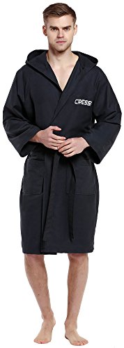 Cressi Unisex – Erwachsene Microfibre Bathrobe Sport Bademantel, Schwarz, S Cressi Unisex – Erwachsene Microfibre Bathrobe Sport Bademantel, Schwarz, S von CRESSI