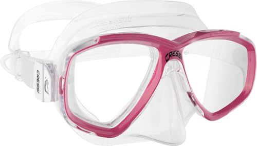 CRESSI Perla Mask Clear/Pink - Einzelne Maske zum Tauchen und Schnorcheln, Transparent/Rosa, Einheitsgröße, Erwachsene CRESSI Perla Mask Clear/Pink - Einzelne Maske zum Tauchen und Schnorcheln, Transparent/Rosa, Einheitsgröße, Erwachsene von CRESSI