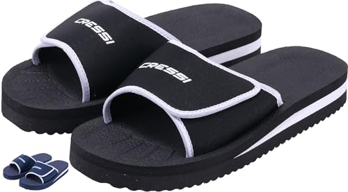 Cressi Unisex – Erwachsene Shoes Panarea Slipper für Strand und Schwimmbad, Schwarz, 45 EU von Cressi