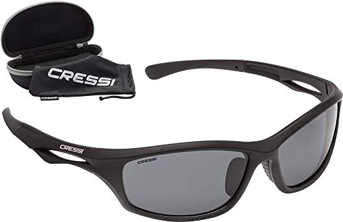 Cressi Unisex – Erwachsene Sniper Sunglasses Sport Sonnenbrillen, Schwarz/Linsen Fumé, One Size von Cressi