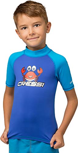 Cressi Unisex-Kinder Rash Guard Short Jr, Royal/Aquamarine, 11/12 Jahre (152 cm) von Cressi