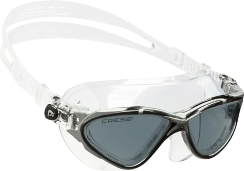 Cressi Unisex Schwimmbrille Planet, klar/schwarz/silber, one size, DE202651 Cressi Unisex Schwimmbrille Planet, klar/schwarz/silber, one size, DE202651 von CRESSI