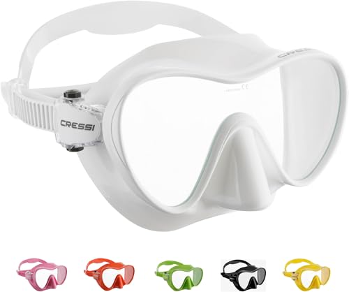 Cressi F1 Maske - Rahmenlose Maske zum Tauchen und Schnorcheln, Weiß, Einheitsgröße, Unisex Erwachsene Cressi F1 Maske - Rahmenlose Maske zum Tauchen und Schnorcheln, Weiß, Einheitsgröße, Unisex Erwachsene von CRESSI
