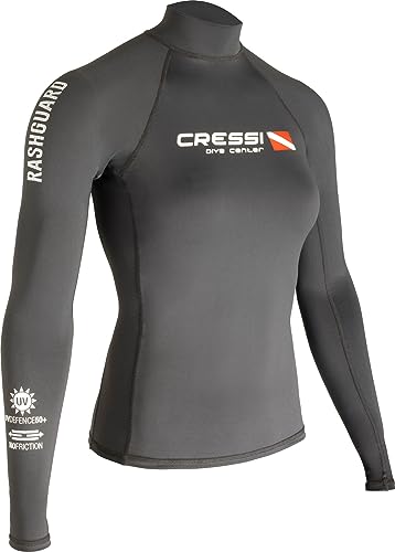 Cressi Dive Center Lady Rash Guard - Protective Langarm Schwarz Rash Guard für SUP und Wassersport, M/3 (40), Damen von Cressi