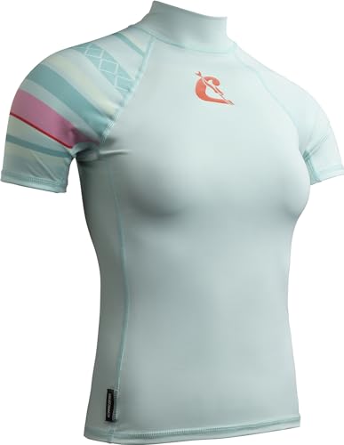 Cressi Shield Lady Rash Guard Short/SL - Protective Short Sleeve Rash Guard für SUP und Wassersport, Aquamarin/Rosa, S/2, Frauen Cressi Shield Lady Rash Guard Short/SL - Protective Short Sleeve Rash Guard für SUP und Wassersport, Aquamarin/Rosa, S/2, Frauen von CRESSI