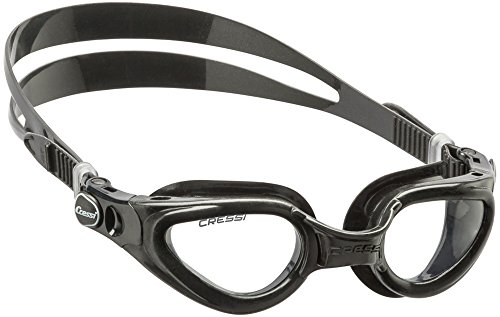 CRESSI Right Goggles Black/Black - Schwimmbrille Erwachsene für Schwimmen, Pool und Wassersport, Anti-Fog 100% Anti UV, Schwarz/Schwarz - Klar Gläsern, Einheitsgröße von Cressi