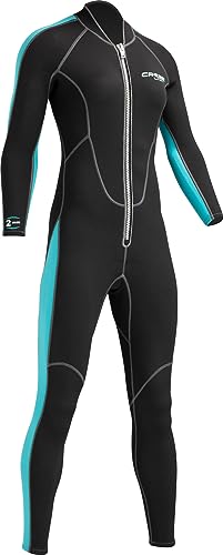 Cressi- Lido Lady Monopiece Wetsuit 2mm - Einteiliger Damen-Neoprenanzug 2 mm für alle Wassersportarten, Schwarz/Aquamarin Cressi- Lido Lady Monopiece Wetsuit 2mm - Einteiliger Damen-Neoprenanzug 2 mm für alle Wassersportarten, Schwarz/Aquamarin von CRESSI