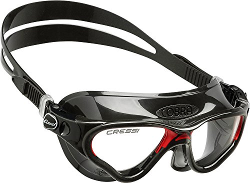 cressi swim Schwimmbrille cobra, rot dark, DE201991 von Cressi