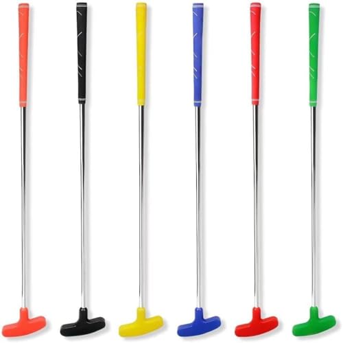 CRESTGOLF Putter Golf 33inch,Gummi Putter Griff, Zweiwege Golf Putter,Golf Zubehör Putter Geeignet für Golfer jeder Stufe,Sechs Farben für Ihre Wahl, 6pcs Mixed Color. von Crestgolf